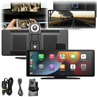 Haudio 7" Wireless Apple CarPlay Screen For Car, Portable Car Radio With Carplay & Android Auto, 1080p Backup Camera, GPS, Mirror Link, Voice Control, FM Transmission, Support SD/TF Interface