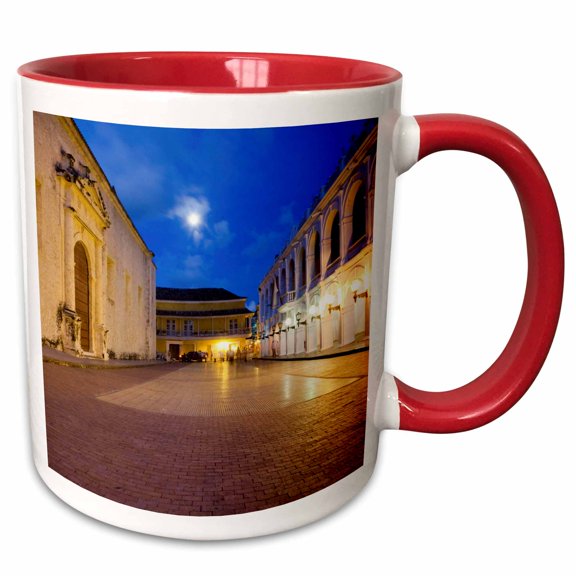 3drose, Cartagena, Colombia, Colonial Architecture - Sa06 Mwr0058 - Micah Wright, 15oz Two-tone Red Mug