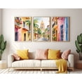 Cartagena Poster Colombian Street Wall Art Colorful Old Town Decor ...