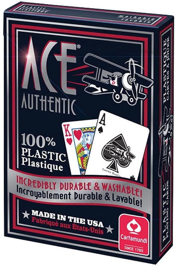 Cartamundi 1060 Ace 100% Plastic Playing Cards Assorted Colors