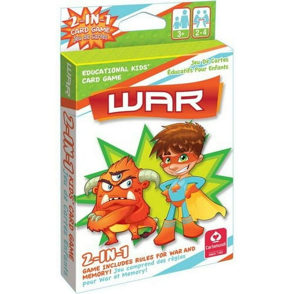 Cartamundi 2 In 1 Card Game; War and Memory