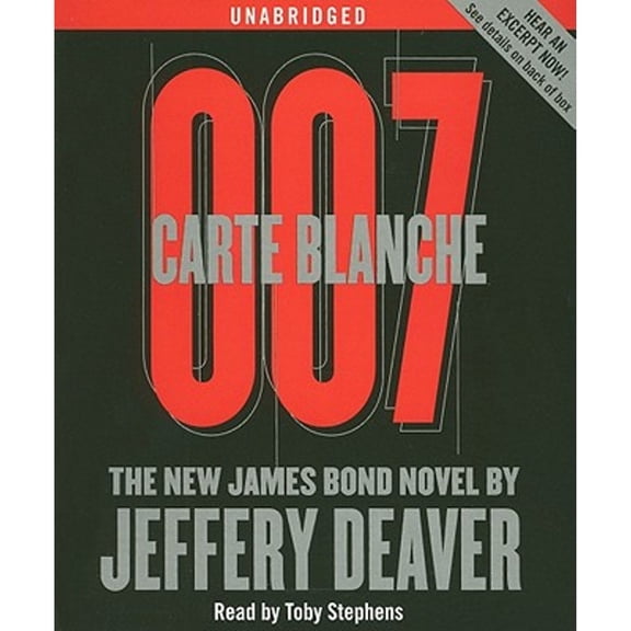 Pre-Owned Carte Blanche 007: The New James Bond Novel (Audiobook) by Jeffery Deaver, Toby Stephens