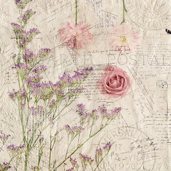 Carte Postal Florals 1 Poster Print by Kimberly Allen