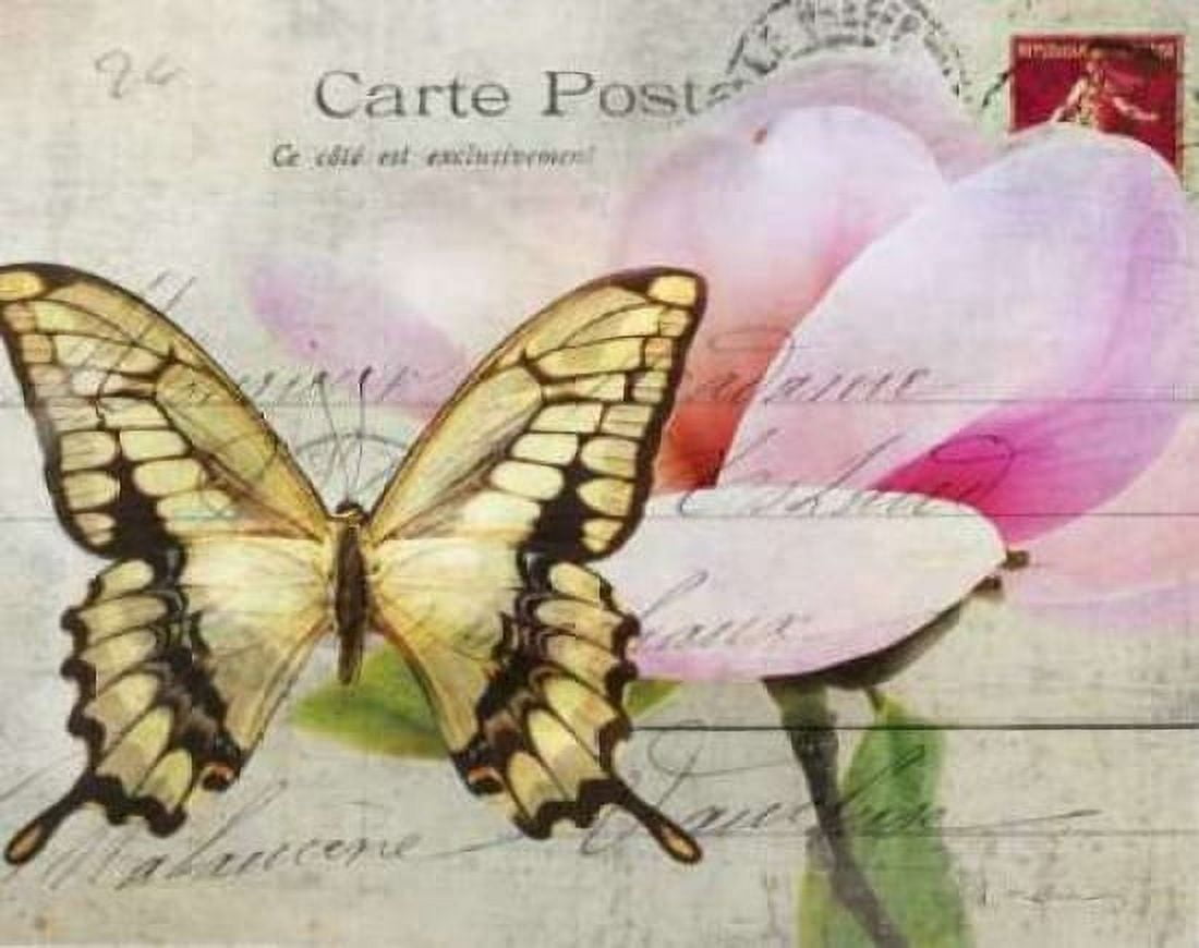 Carte Postale Magnolia I Canvas Art - Amy Melious (22 x 28)