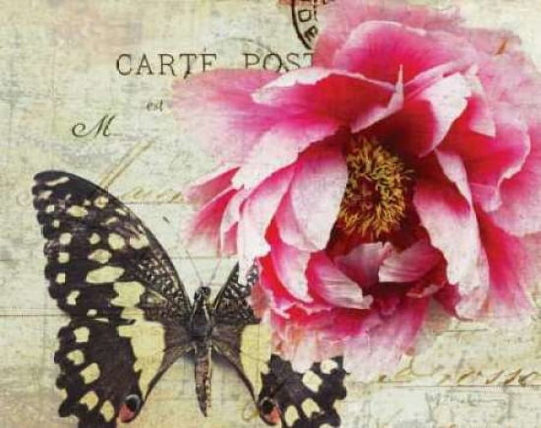 Carte Postale Peony Canvas Art - Amy Melious (22 x 28)