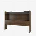 thumbnail image 1 of Cartel Bed & Nightstand, Matte Charcoal Lacquer & Walnut Laminate - Full Size, 1 of 1