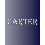 Carter 100 Pages 8.5" X 11" Personalized Name on Notebook College Ruled Line Paper, Paperback