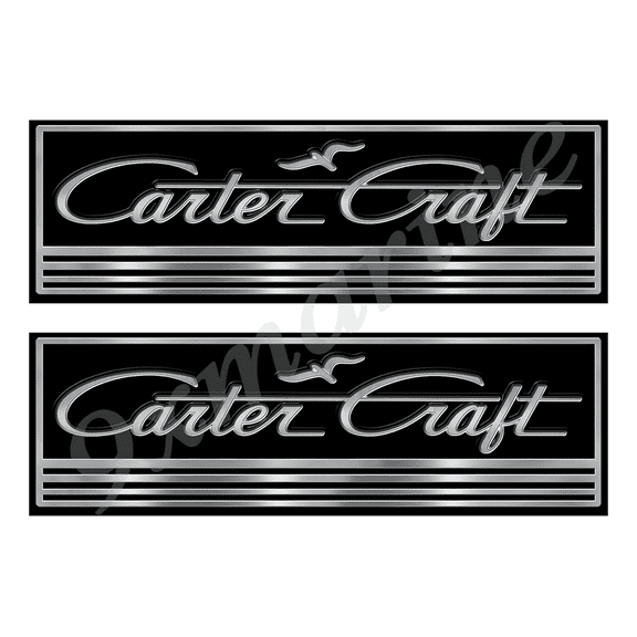 Carter Craft Custom Stickers - 10 inch long set. Remastered Name Plate