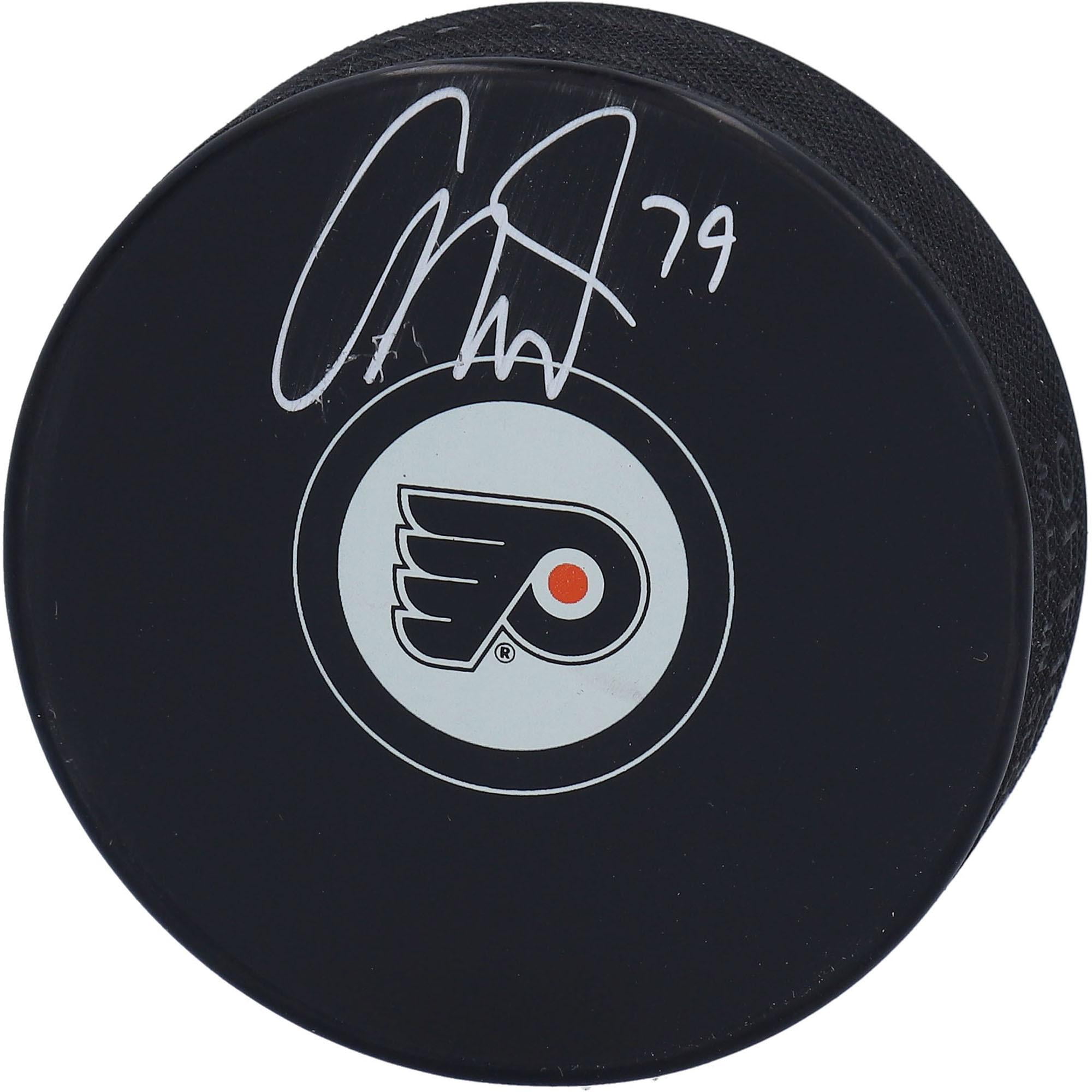 Carter Hart Philadelphia Flyers Autographed Hockey Puck - Fanatics Authentic Certified