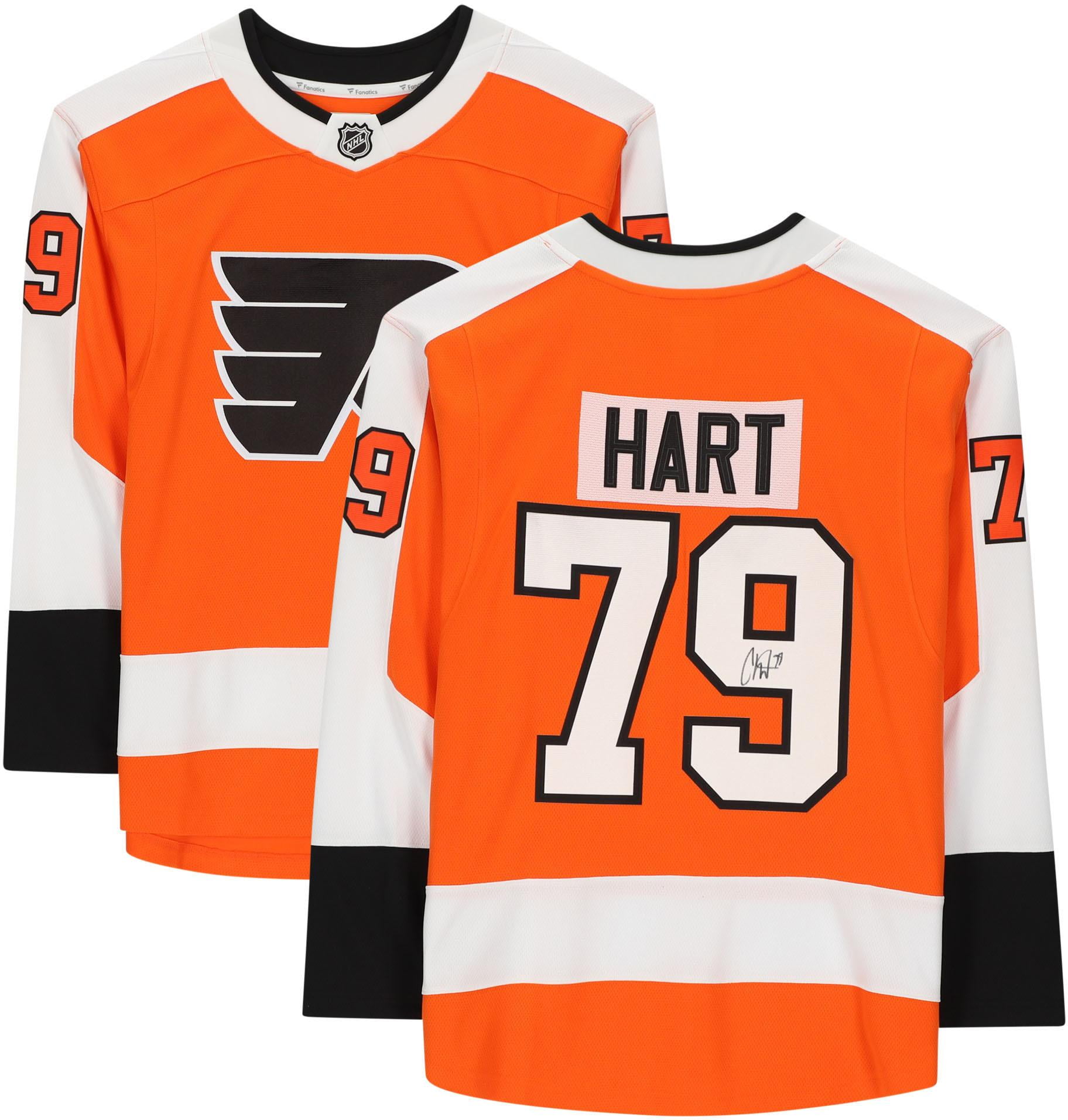 Carter Hart Philadelphia Flyers Autographed Orange Fanatics Breakaway Jersey - Fanatics Authentic Certified
