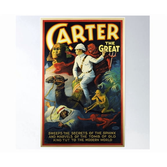 Carter The Great American Stage Magician Vintage Theater Wall Art Poster