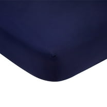 Carter's 100% Cotton Sateen Fitted Crib Sheet - Navy