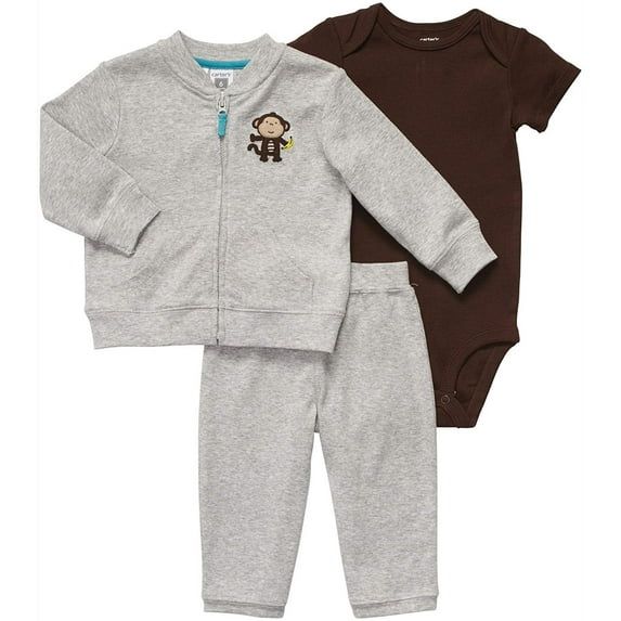 Carter's 3-Piece Cardigan Set -Monkey with Banana - 3M