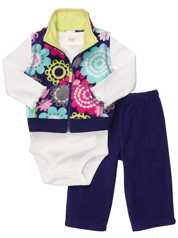 3-Piece Quick & Cute Combo - Flowers-Purple-NB