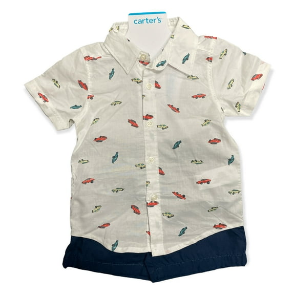 Carter's Baby 2-Piece Shirt and Short Set (Cars, 6M)