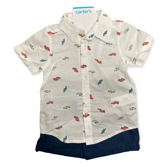 Carter's Baby 2-Piece Shirt and Short Set (Cars, 12M)