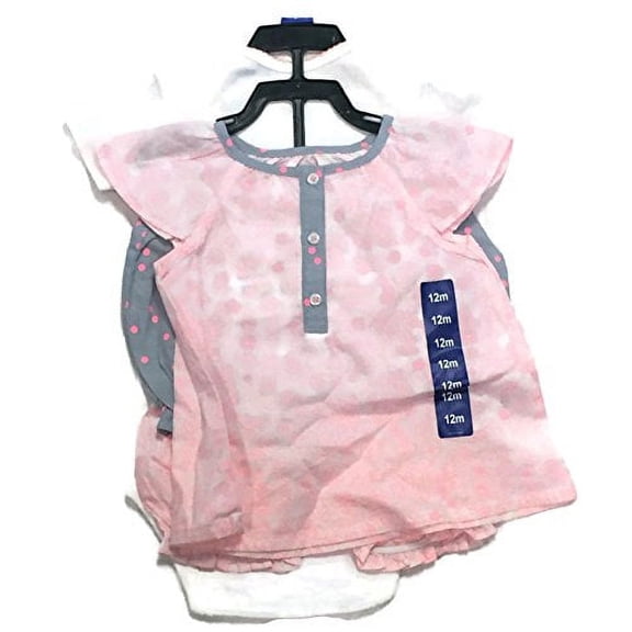 Carter's Baby 4 Pieces Girls Pink, White and Gray Diaper Cover Set 24 Months