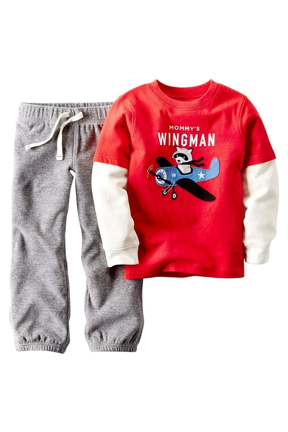 Baby Boy's 2 Piece Two Fer Set - Wingman - 3 Months