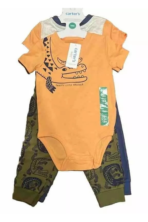 Baby Boy's 4-Piece Long Sleeve Tops & Pants Playwear Set (Gray, Orange, Green, Blue, 24M)