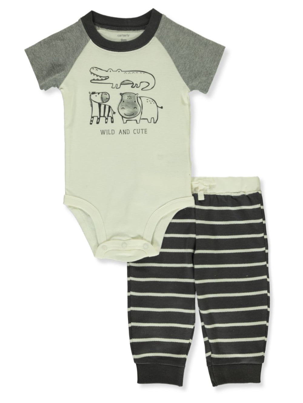 Carter's Baby Boys' 2-Piece Pants Set Outfit gray multi,