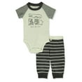 thumbnail image 1 of Carter's Baby Boys' 2-Piece Pants Set Outfit - gray multi, 6 - 9 months (Newborn), 1 of 2