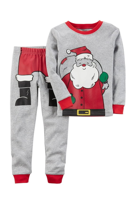 Baby Boys' 2-Piece Santa Snug Fit Cotton PJs, 18 Months