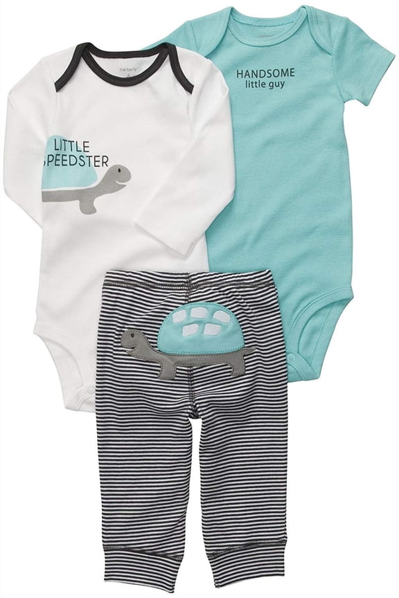 Baby Boys' 3 Pc Turn Me Around Set - Grey - 24 Months