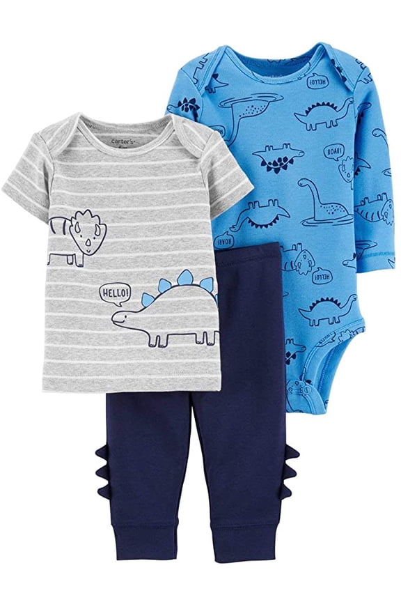 Baby Boys 3 Piece Dinosaur Little Character Set Size 6 Months