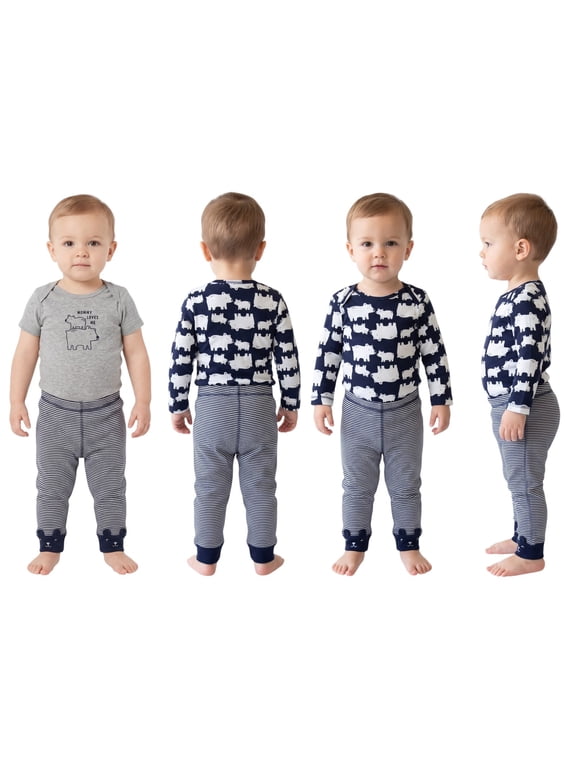 Carter's Baby Boys 3pc Bear Pants & Tops Outfit Set Newborn Blue