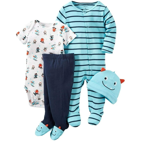 Carter's Baby Boys' 4 Pc Sets 126g407, Turquoise, 3M