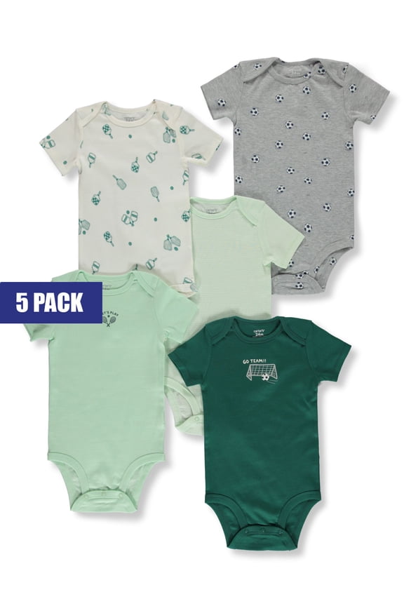 Baby Boys' 5-Pack Football Bodysuits Color: multi Size: 18 months