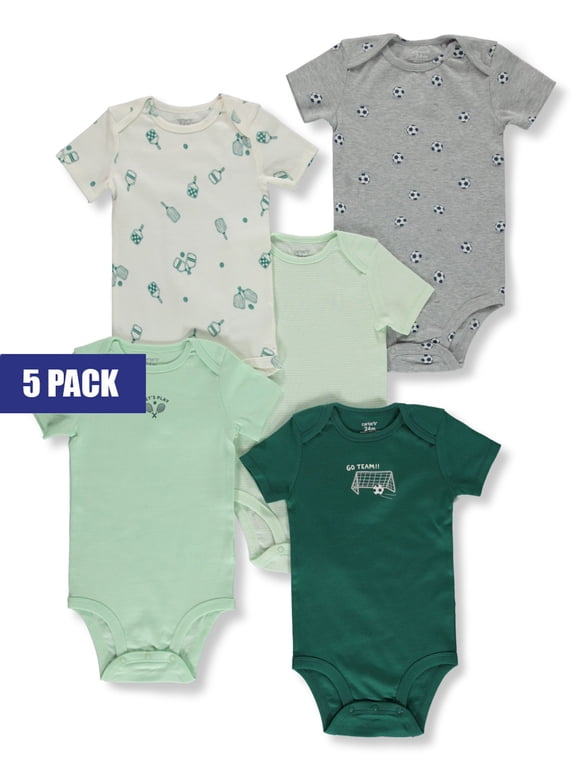 Baby Boys' 5-Pack Football Bodysuits Color: multi Size: 3 months