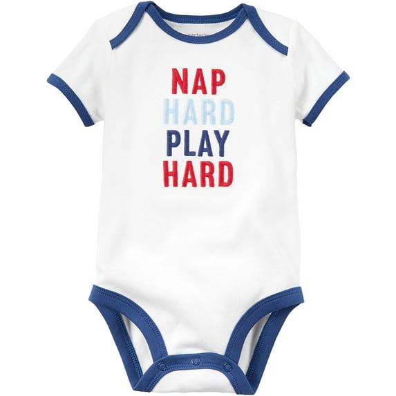 Carter’s Baby Boys Bodysuits, Nap Hard, 3 Months