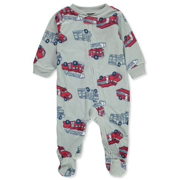 Carter's Baby Boys' Firetruck Footed Coveralls - red/multi, 6 months (Newborn)