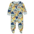 thumbnail image 1 of Carter's Baby Boys' 1 Piece Cotton Footed Sleepers (Newborn, Baby Animals on Blue), 1 of 2
