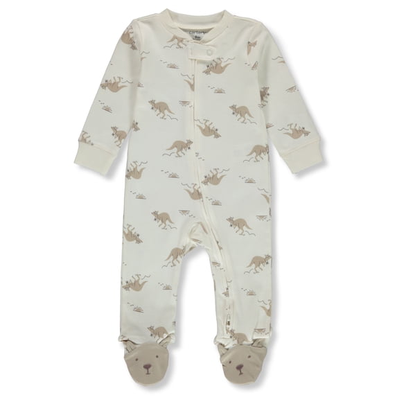Carter's Baby Boys' Kangaroo Footed Coveralls Color: white Size: 9 months