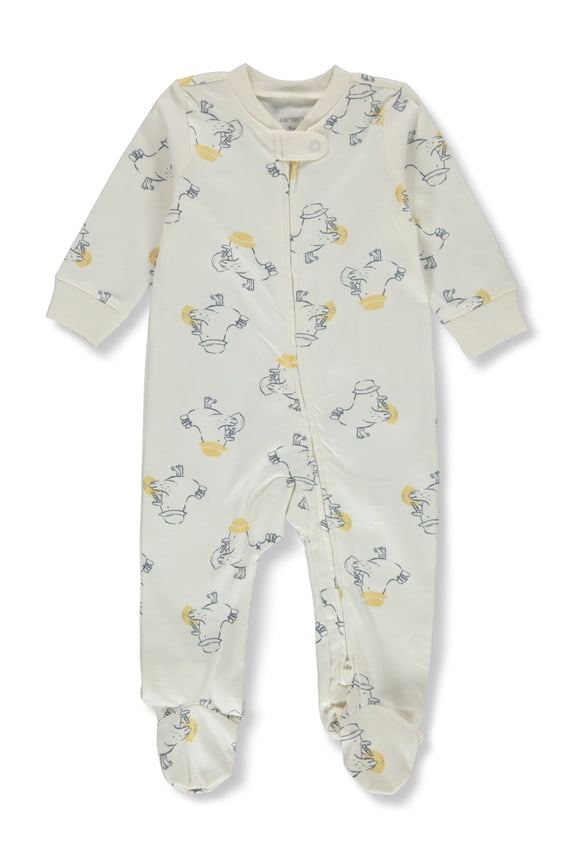 Baby Boys' Lemonade Footed Coveralls Color: white Size: 6 months