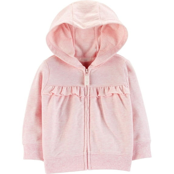 Carter's Baby Girl Soft Ruffle Zip-Up French Terry Hoodie