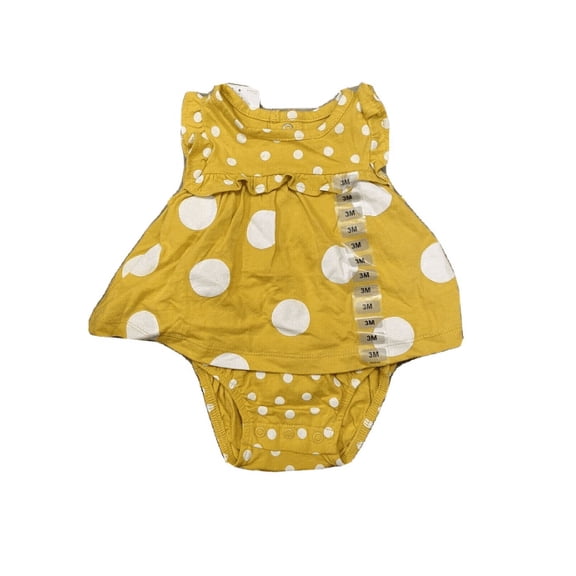 Carter's Baby Girl Yellow Poka Dot One Piece 3 Months