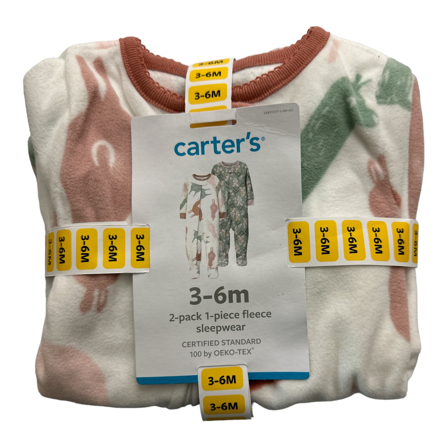 Carter's Baby Girl Red Floral 2-Way Zip-Up Footie Coverall main image 1