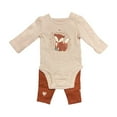 thumbnail image 1 of Carter's Baby Girl's 4-Piece Long Sleeve Tops & Pants Playwear Set (Pink Fox/Brown Floral, 24M), 1 of 3