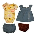 thumbnail image 1 of Carter's Baby Girl's 4-Piece Mix & Match Tops and Diaper Cover Sets (Butterfly/Chambray, 6-9M), 1 of 2