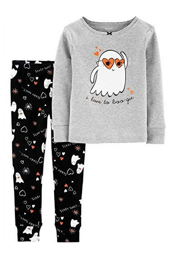 Baby Girls' 12M-24M 2 Piece Cat Pajamas 2T, Ghost