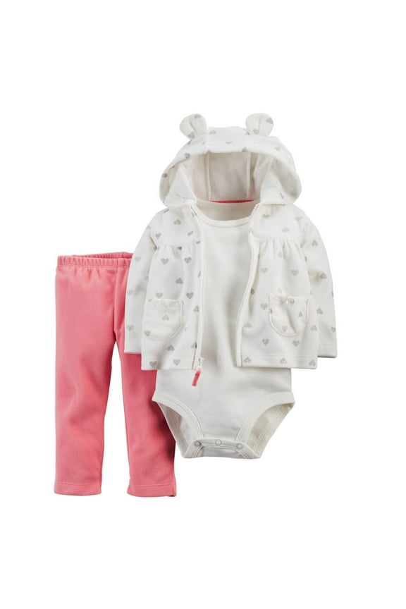Baby Girls-3-Piece Cardigan Set 9 Months Ivory
