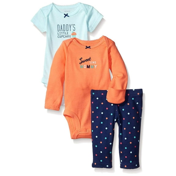 Carter's Baby Girls' 3 Piece Take Me Away Set Baby - Cupcake - 3M