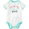 thumbnail image 1 of Carter’s Baby Girls’ 4 Ever Cute Bodysuits, White/Green, 12 Months, 1 of 1