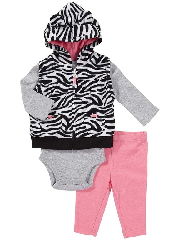 Baby Girls Micro Vest - Animal Print, Pink, 24 Months