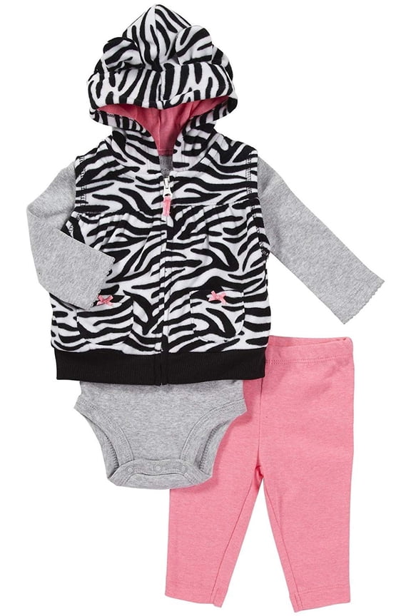 Baby Girls Micro Vest - Animal Print, Pink, 24 Months