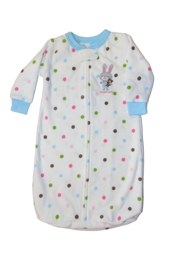Baby Girls Polka Dot Snuggle Bunny Sleep bag, sack, Size 0-9 Months