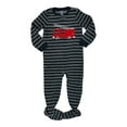 thumbnail image 1 of Carter's Baby & Toddler Boy's One-Piece Full-Zip Fleece Footed Pajama (Navy/Firetruck, 3-6M), 1 of 1